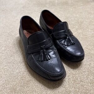Allen Edmonds Men Black 8.5 D Loafers With Tassels Dress Shoes Preppy 49110